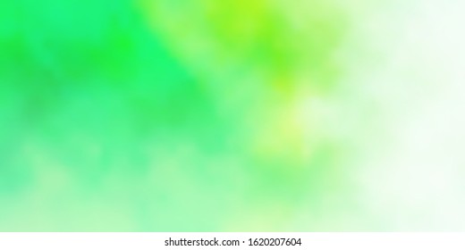 Light Green vector template with sky, clouds. Gradient illustration with colorful sky, clouds. Template for websites.