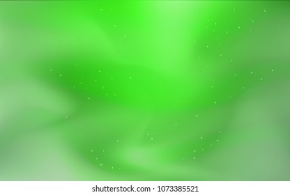 Light Green vector template with space stars. Shining illustration with sky stars on abstract template. Best design for your ad, poster, banner.
