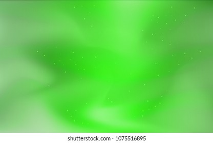 Light Green vector template with space stars. Blurred decorative design in simple style with galaxy stars. Smart design for your business advert.