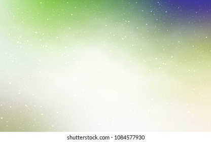Light Green vector template with space stars. Modern abstract illustration with Big Dipper stars. Template for cosmic backgrounds.