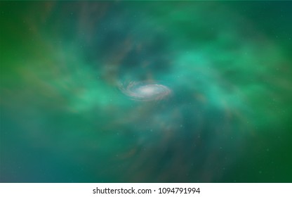 Light Green vector template with space stars. Shining illustration with sky stars on abstract template. Smart design for your business advert.