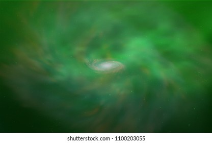 Light Green vector template with space stars. Shining colored illustration with bright astronomical stars. Pattern for futuristic ad, booklets.