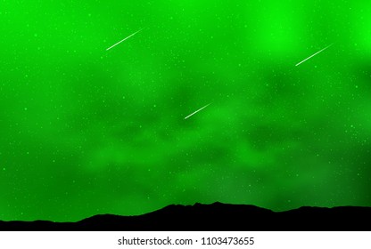Light Green vector template with space stars. Modern abstract illustration with Big Dipper stars. Pattern for astrology websites.
