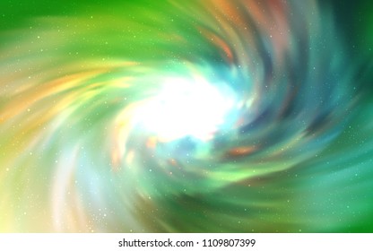 Light Green vector template with space stars. Modern abstract illustration with Big Dipper stars. Template for cosmic backgrounds.