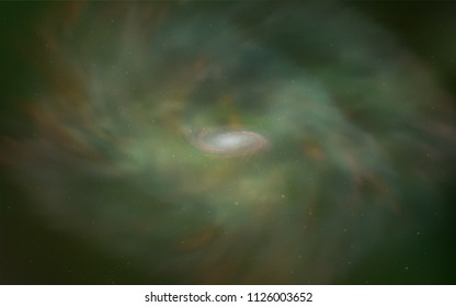 Light Green vector template with space stars. Blurred decorative design in simple style with galaxy stars. Template for cosmic backgrounds.