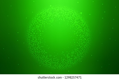 Light Green vector template with space stars. Shining illustration with sky stars on abstract template. Pattern for futuristic ad, booklets.
