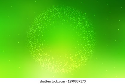 Light Green vector template with space stars. Shining illustration with sky stars on abstract template. Best design for your ad, poster, banner.