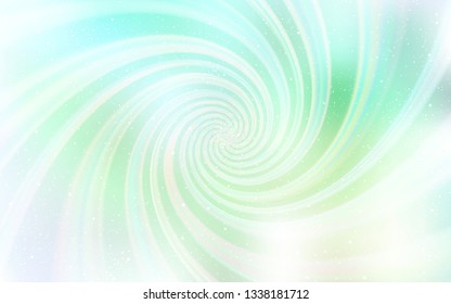 Light Green vector template with space stars. Blurred decorative design in simple style with galaxy stars. Best design for your ad, poster, banner.