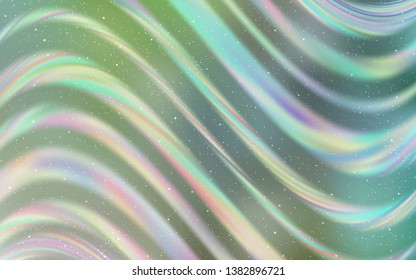 Light Green vector template with space stars. Shining colored illustration with bright astronomical stars. Pattern for astronomy websites.