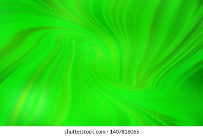 Light Green vector template with space stars. Blurred decorative design in simple style with galaxy stars. Pattern for astronomy websites.