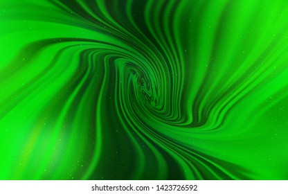 Light Green vector template with space stars. Space stars on blurred abstract background with gradient. Pattern for astronomy websites.