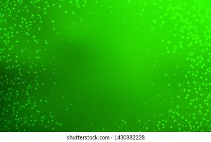 Light Green vector template with space stars. Glitter abstract illustration with colorful cosmic stars. Pattern for astrology websites.