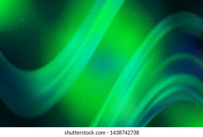 Light Green vector template with space stars. Glitter abstract illustration with colorful cosmic stars. Pattern for astronomy websites.