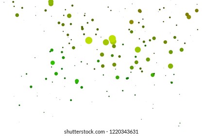 Light Green vector template with spots. Blurred decorative design in abstract style with bubbles. Pattern of water, rain drops.