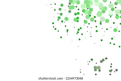 Light Green vector template with spots. Blurred bubbles on abstract backdrop with colorful gradient. Pattern for ads, booklets.