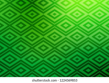 Light Green vector template with sticks, squares. Glitter abstract illustration with colorful lines, rhombuses. Smart design for your business advert.
