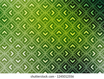 Light Green vector template with sticks, squares. Colorful decorative design in simple style with lines, rhombuses. Pattern for ads, posters, banners.