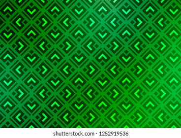 Light Green vector template with sticks, squares. Glitter abstract illustration with colorful lines, rhombuses. Best design for your ad, poster, banner.