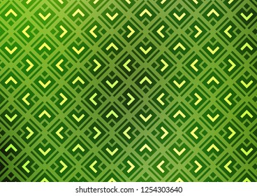 Light Green vector template with sticks, squares. Colorful lines, squares on abstract background with gradient. Pattern for business booklets, leaflets.