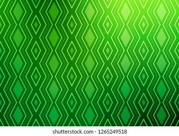 Light Green vector template with sticks, squares. Glitter abstract illustration with colorful lines, rhombuses. Pattern for ads, posters, banners.