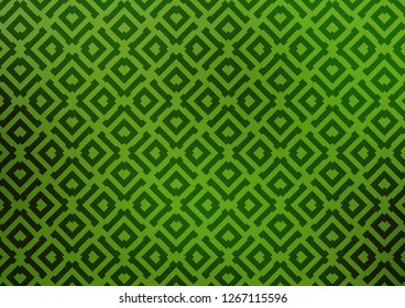 Light Green vector template with sticks, squares. Colorful decorative design in simple style with lines, rhombuses. Pattern for business booklets, leaflets.