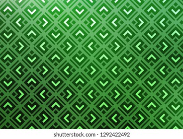 Light Green vector template with sticks, squares. Colorful decorative design in simple style with lines, rhombuses. Pattern for websites, landing pages.