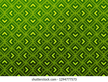 Light Green vector template with sticks, squares. Colorful lines, squares on abstract background with gradient. Pattern for websites, landing pages.