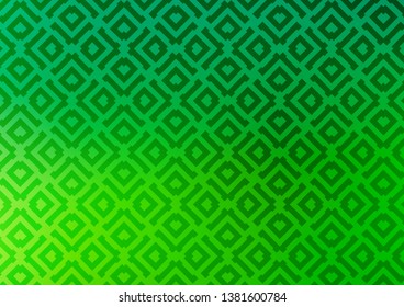 Light Green vector template with sticks, squares. Colorful lines, squares on abstract background with gradient. Backdrop for TV commercials.