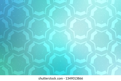 Light Green vector template with wry lines. Creative illustration in halftone style with gradient. A completely new template for your design.