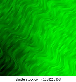 Light Green vector template with wry lines. Gradient illustration in simple style with bows. Best design for your posters, banners.