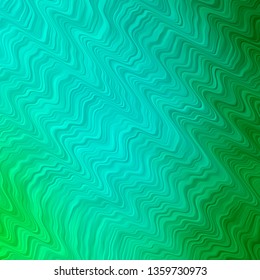 Light Green vector template with wry lines. Bright sample with colorful bent lines, shapes. Best design for your ad, poster, banner.
