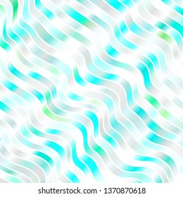 Light Green vector template with wry lines. Brand new colorful illustration with bent lines. Pattern for ads, commercials.