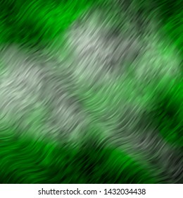 Light Green vector template with wry lines. Illustration in halftone style with gradient curves. Template for cellphones.