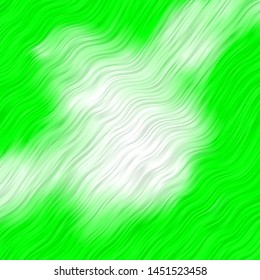 Light Green vector template with wry lines. Abstract illustration with bandy gradient lines. Pattern for commercials, ads.