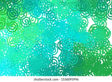 Light Green vector template with wry lines. Colorful illustration in abstract style with gradient. Template for cell phone screens.