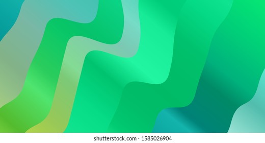 Light Green vector template with wry lines. Colorful abstract illustration with gradient curves. Template for cellphones.
