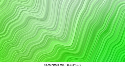 Light Green vector template with wry lines. Abstract gradient illustration with wry lines. Pattern for booklets, leaflets.
