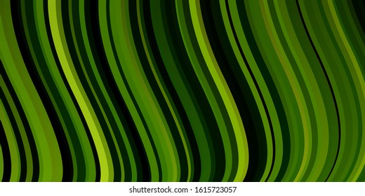 Light Green vector template with wry lines. Brand new colorful illustration with bent lines. Best design for your posters, banners.