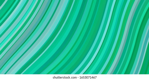 Light Green vector template with wry lines. Colorful illustration, which consists of curves. Pattern for websites, landing pages.