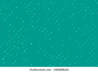 Light Green vector texture with ABC characters. Colored alphabet signs with gradient on white background. Pattern for school, grammar websites.