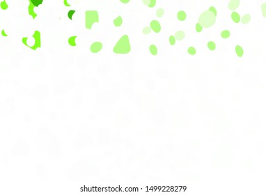 Light Green vector texture with abstract forms. Modern abstract illustration with colorful random forms. Elegant design for wallpapers.