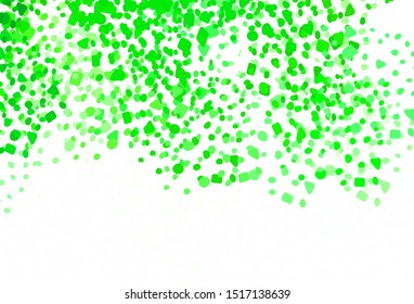 Light Green vector texture with abstract forms. Colorful chaotic forms with gradient in modern style. Background for a cell phone.