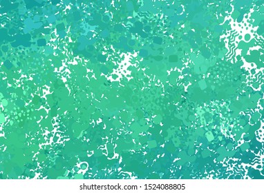 Light Green vector texture with abstract forms. Illustration with colorful gradient shapes in abstract style. Elegant design for wallpapers.