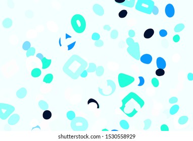 Light Green vector texture with abstract forms. Decorative design in abstract style with random forms. Modern design for your business card.