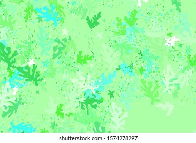 Light Green vector texture with abstract forms. Decorative design in abstract style with random forms. Modern design for your business card.