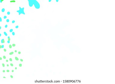 Light Green vector texture with abstract forms. Colorful chaotic forms with gradient in modern style. Background for a cell phone.