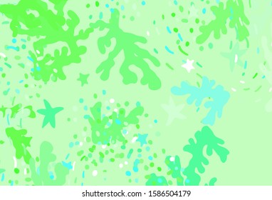 Light Green vector texture with abstract forms. Decorative design in abstract style with random forms. Simple design for your web site.