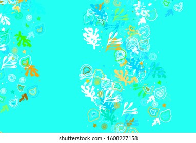 Light Green vector texture with abstract forms. Colorful chaotic forms with gradient in modern style. Background for a cell phone.