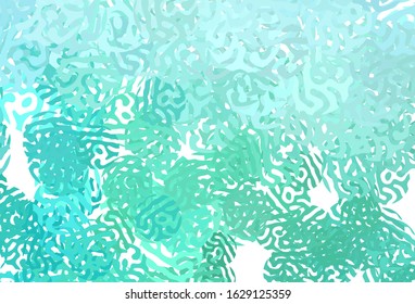 Light Green vector texture with abstract forms. Colorful chaotic forms with gradient in modern style. Simple design for your web site.