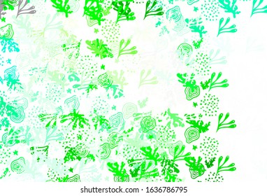Light Green vector texture with abstract forms. Decorative design in abstract style with random forms. Background for a cell phone.